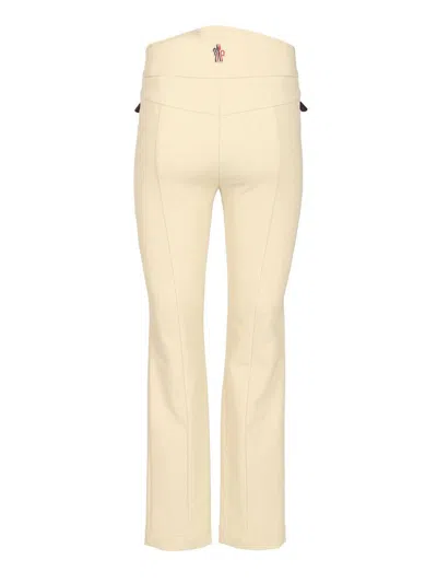 Moncler High-waisted Ski Pants Trousers Beige In Neutral