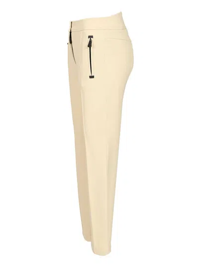 Moncler High-waisted Ski Pants Trousers Beige In Neutral