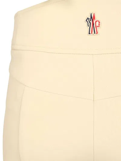 Moncler High-waisted Ski Pants Trousers Beige In Neutral