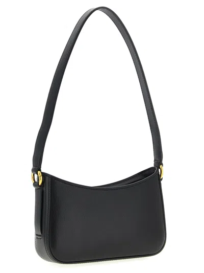 Chloé Women Horse Medal Leather Shoulder Bag In Black