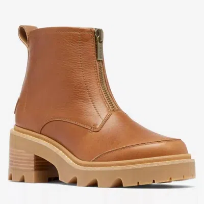Sorel Women Joan Now Zip Boots In Velvet Tan In Brown