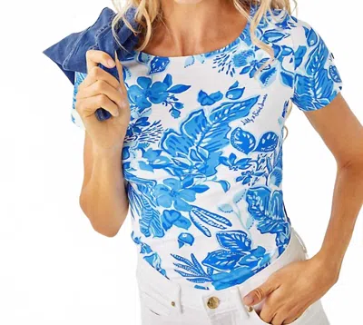 Lilly Pulitzer Garde Cote Mc Top In Azure In Blue