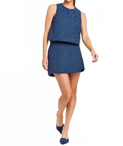 Mestiza New York Women's Etta Scalloped Skort In Navy Blue In Blue