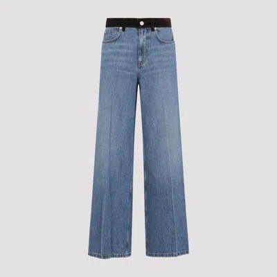 Marni 5-pocket Denim Trousers Contrast Waistband In Blue