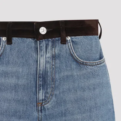 Marni 5-pocket Denim Trousers Contrast Waistband In Blue