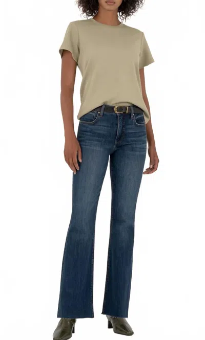 Kut From The Kloth Stella High Rise Flared Pants In Intriguing Wash In Blue