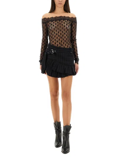 Isabel Marant Thom Browne 4bar Wool Cardigan In Black