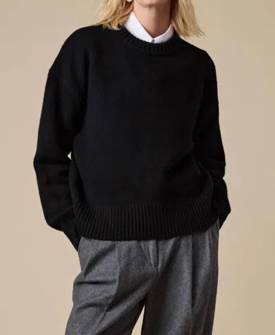 Sold Out Nyc The Cashmere Signature Crew Sweater In Black In Black