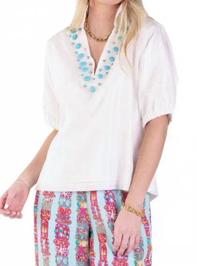 Emily Mccarthy Poppy Top In Wtf In White
