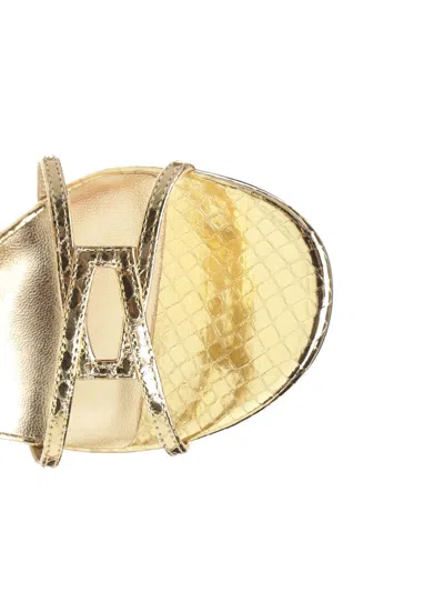 Jimmy Choo Leo Sandals Gold In Gold