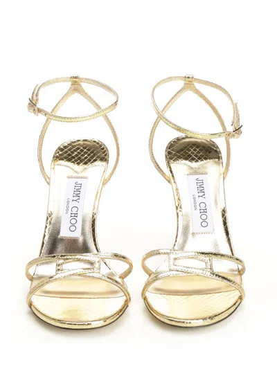 Jimmy Choo Leo Sandals Gold In Gold
