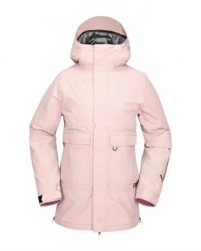 Volcom Women's Larx 2l Tds Infrared Parka In Adobe Rose In Pink