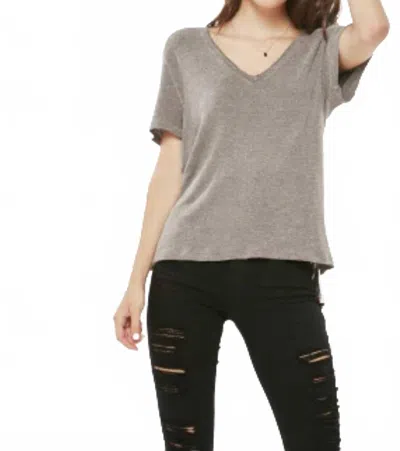 Project Social T Kaycee Textured Short Sleeve Tee In Gray In Gray