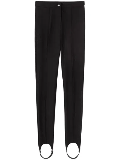Pinko High-waisted Black Leggings With Cut-out Ankle Details In Black