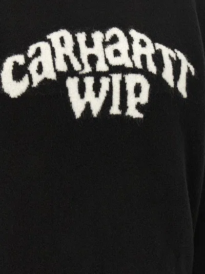 Carhartt Logo Intarsia Sweater Sweaters And Cardigans Multicolor In Black