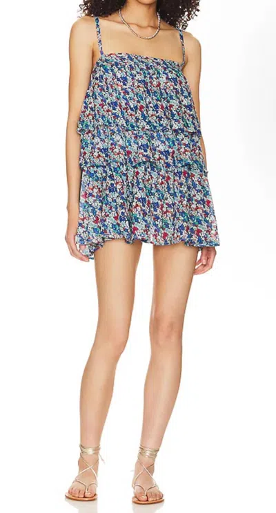 Free People Talia Tunic Top In Blue Combo In Multi