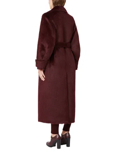 Max Mara Lpaca-blend Oversized Long Coat In Brown