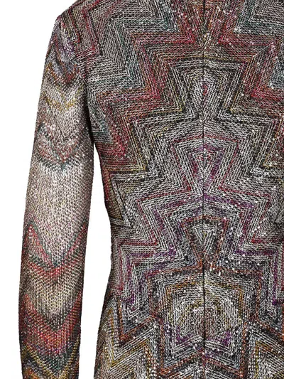 Missoni Midi Dress With Zigzag Pattern In Brown