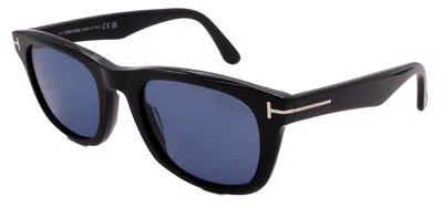 Tom Ford Sunglasses Ft1076/s-01m-54-22-145 Polarized In Blue