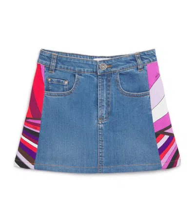 Pucci Junior Side-patterned Skirt In Multi