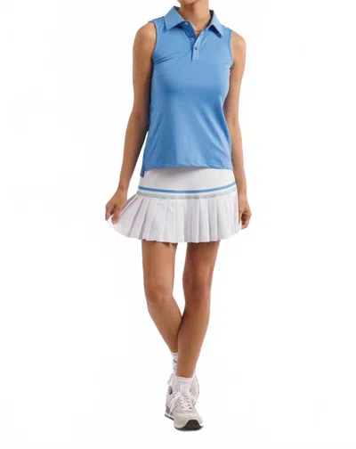 Smith & Quinn Ruth Pleated Skort In White With Hydrangea And Cabbage Stripe In White