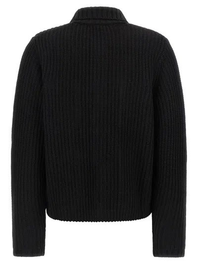 Carhartt Cardigan With Collared Design And Pockets In Black