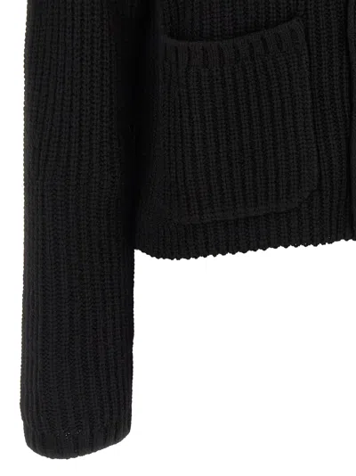 Carhartt Cardigan With Collared Design And Pockets In Black