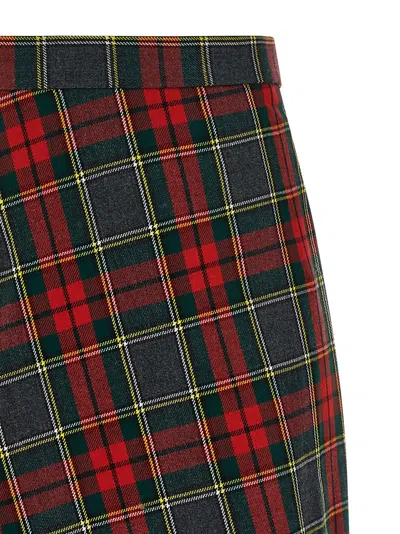 Vivienne Westwood Wool Mini Skirt With Tartan Pattern In Red