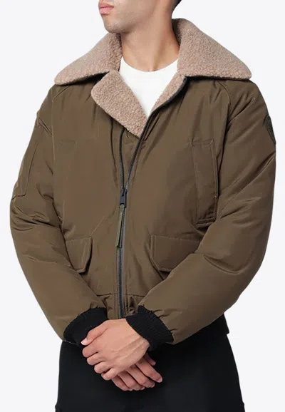 Canada Goose Military Green Aviator Chilliwack Bomber In Brown