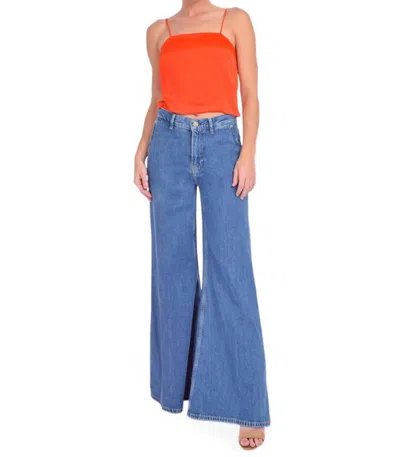 Frame Extra Wide Leg Jeans In Ocean Drive In Multi