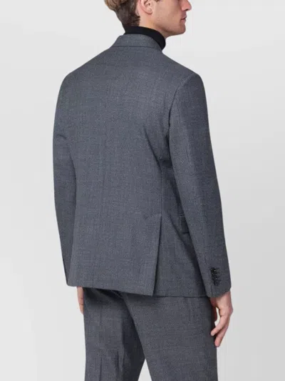 Lardini Double Breasted Wool Jacket Pockets In Gray
