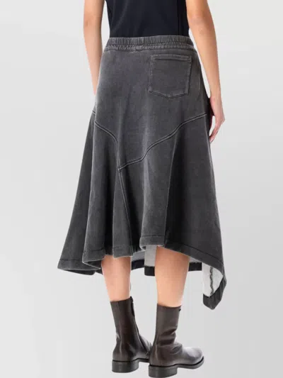 Our Legacy Midi Skirt With Drawstring And Pockets In Black