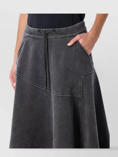Our Legacy Midi Skirt With Drawstring And Pockets In Black