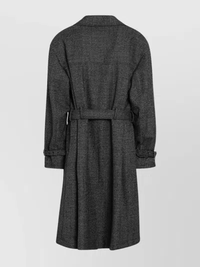 Dolce & Gabbana Dolce&gabbana Grey Wool Double-breasted Coat Men In Gray