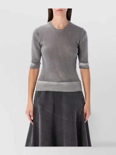 Our Legacy Dual Grey Spray-dye Wool Knit Top In Multi