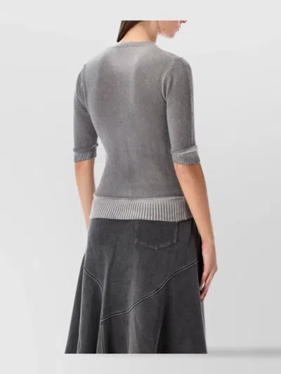 Our Legacy Dual Grey Spray-dye Wool Knit Top In Multi