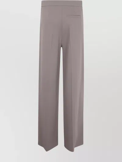 Joseph High Waist Wide Leg Trousers In Brown