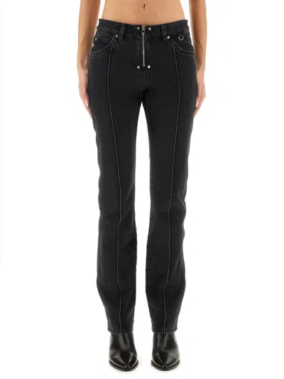 Isabel Marant Five-pocket Trousers With Belt Loops And Contrast Stitching In Multi