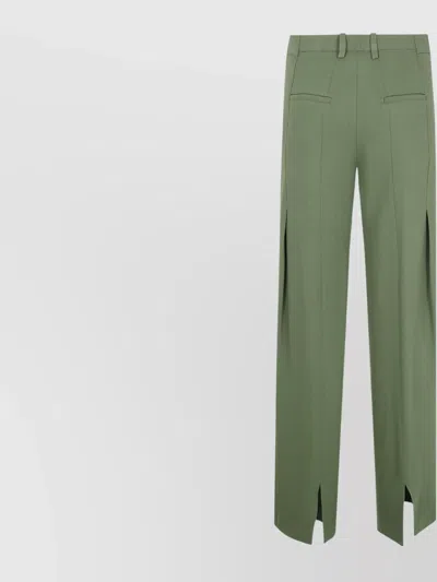 Semicouture Tailored Trousers With Pleats And Pockets In Multi