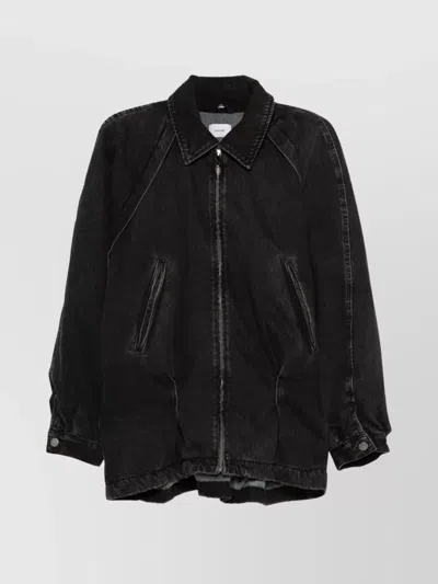 Haikure Denim Jacket Belted Waist In Multi