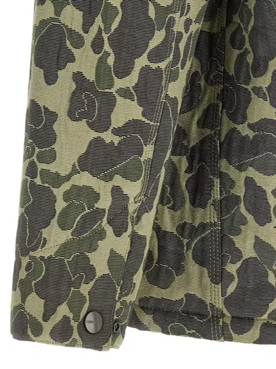 Carhartt Camouflage Pattern Chore Coat Front Pockets In Green