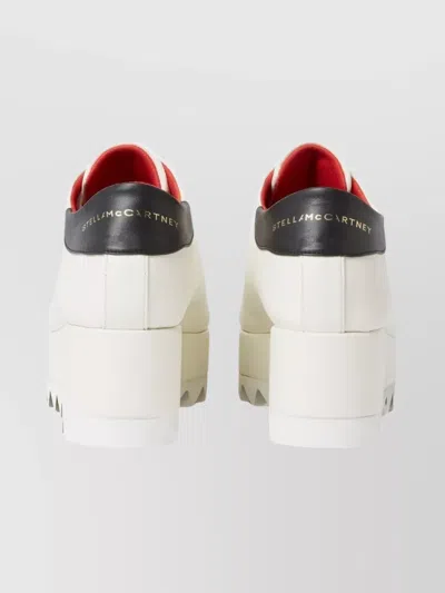 Stella Mccartney Elevated Round Toe Platform Sneakers In White