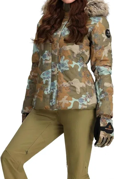 Obermeyer Women's Tuscany Winter Jacket In Vintage Camo In Multi