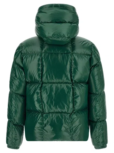 Moncler Parana Glossy Hooded Short Down Jacket Clothing In Green