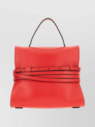 Moschino Small Structured Handbag Top Handle In Red