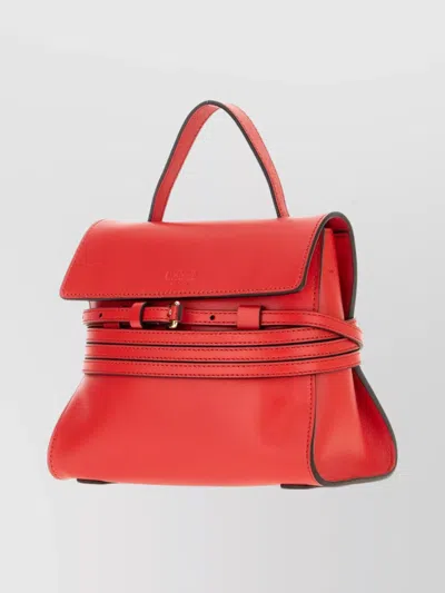 Moschino Small Structured Handbag Top Handle In Red