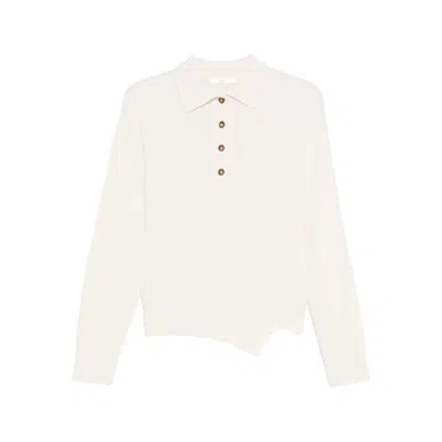 3311 Buttoned Asymmetric Knitted Top In Animal Print