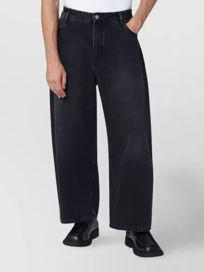 Studio Nicholson Relaxed Fit Wide Leg Denim Trousers In Blue