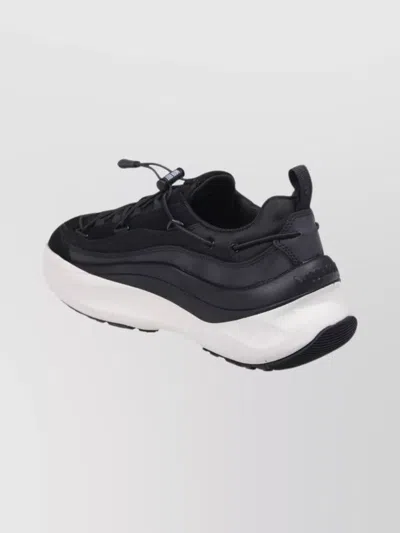 Moon Boot Fabric Sneakers With Chunky Sole And Pull Tab In Black