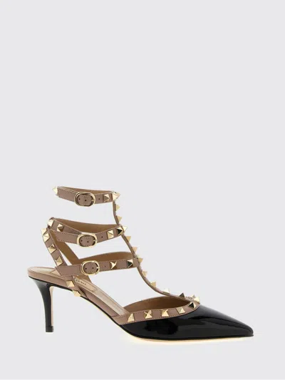 Valentino Two-tone Leather Rockstud Pumps In Black
